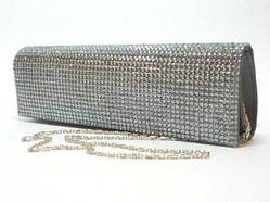 Клатч, тканина, сірий, стрази 31_1_11a2