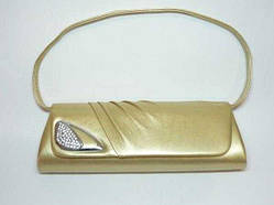 Клатч, шкірозамінник, золотистий, стрази 31_3_4a1