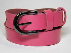 Ремінь жіночий 25 мм натуральна шкіра рожевий Уцінка