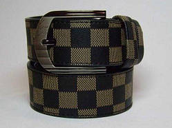 Ремінь шкіра, коричневий картатий, ширина 37 мм 27_4_60a2