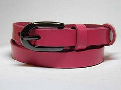 Ремінь жіночий 15 мм натуральна шкіра рожевий Уцінка
