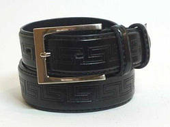 Ремінь чоловічий чорний шкірозамінник ширина 30 мм