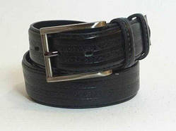 Ремінь чоловічий чорний шкірозамінник ширина 30 мм