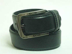 Ремінь чоловічий чорний шкірозамінник ширина 35 мм