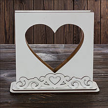 Рамка-Посудина "Серце орнамент" для весільної пісочної церемонії (арт. SD-00022)