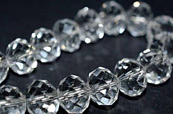 Бусини кришталь рондель 70 шт 8х6 мм безбарвний