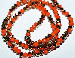 Бусини кришталь, 4 мм, жовтогарячий із золотистим хамелеон (100 шт) 5_24_151