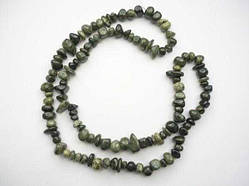 Бусини змійовик 10х9 мм 85 см саморідки неправильної форми