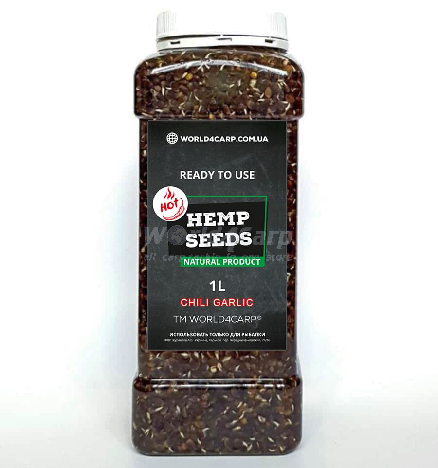 Конопля для риболовлі готова Hemp seed Chili Garlic 1л, фото 1