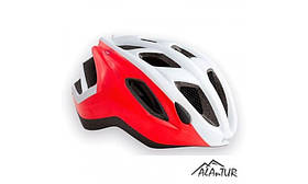 Велошолом Met Espresso білий з антимоскітною сіткою та світлодіодним підсвічуванням для дорослих