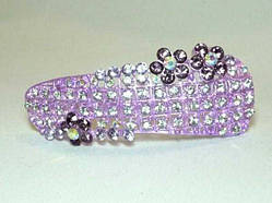 Шпилька для волосся автомат із бузковими стразами 4_9_89a16