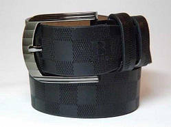 Ремінь чорний, ширина 37 мм, пряжка сірого кольору 27_4_67