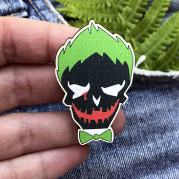 "Джокер Джаред Лето" брошка дерев'яна з уф-друком