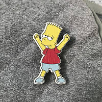 "Барт Симпсон (Симпсоны)" брошь деревянная с уф-печатью