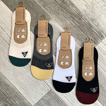 Підслідники чоловічі бавовна сітка Buwangdu-Шугуан з силіконовою п'ятою, 40-45 розмір, асорті, 8029-3