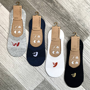 Підслідники чоловічі бавовна сітка Buwangdu-Шугуан з силіконовою п'ятою, 40-45 розмір, асорті, 8029-2