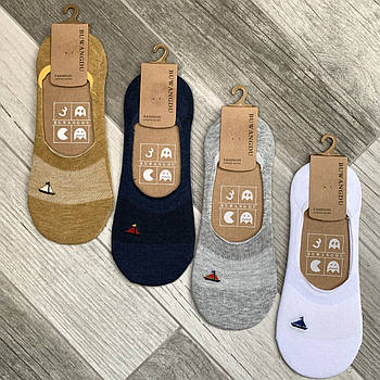 Підслідники чоловічі бавовна сітка Buwangdu-Шугуан з силіконовою п'ятою, 40-45 розмір, асорті, 8029-1