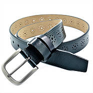 Жіночий шкіряний ремінь Weatro nwzh-35k-0091 Темно-синій, фото 2