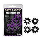 Набір ерекційних кілець "Cock Rings Set" black від CHISA