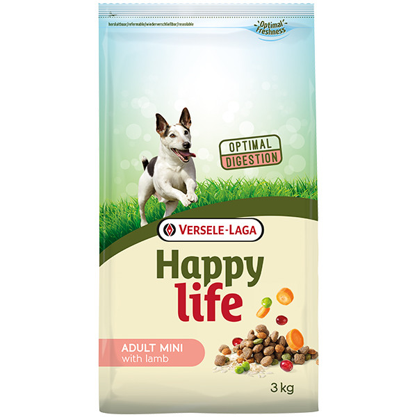 Сухий корм для дорослих собак Happy Life Міні зі смаком ягняти 3 кг