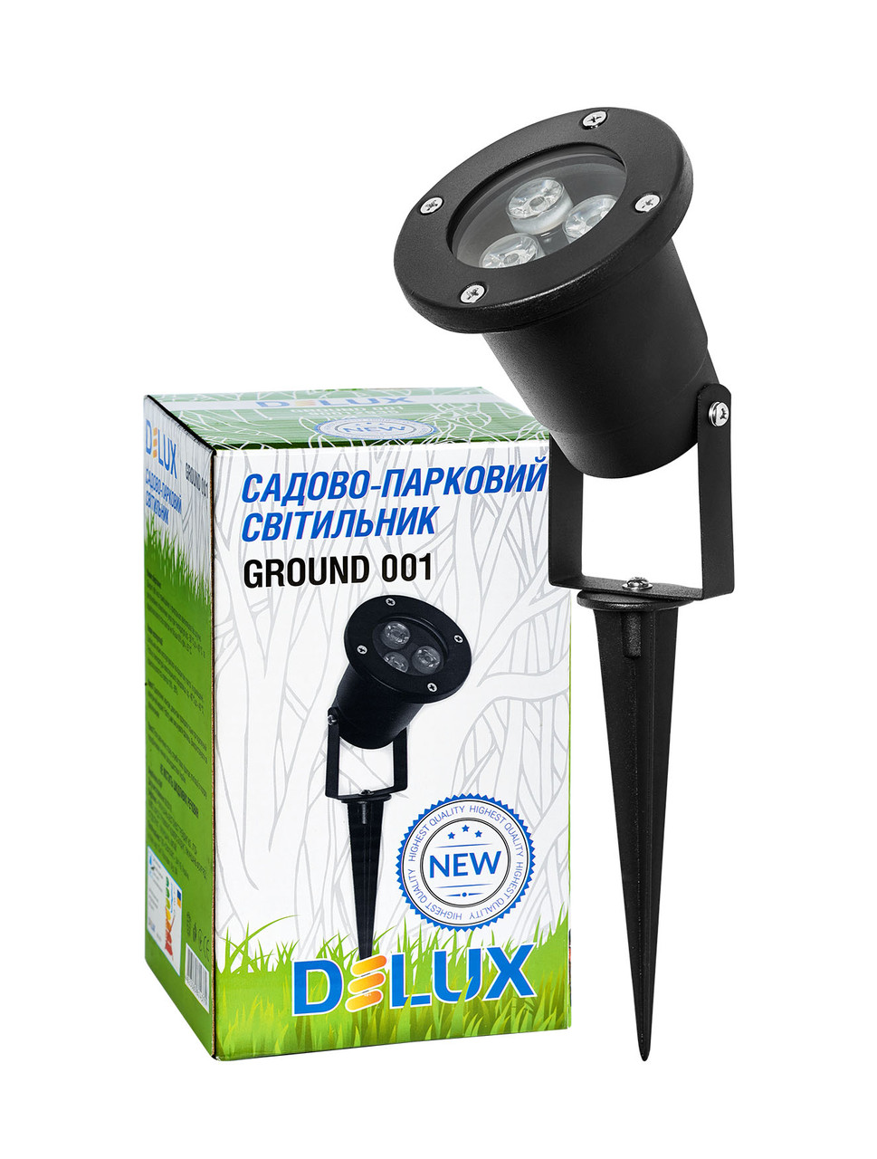 Світильник садово-парковий 3Вт 5000К IP44 GROUND 001 LED 3W Delux (90012935)