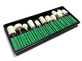 Набор фетровых насадок с хвостовиком Ø 2.35 мм.