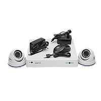 Комплект відеоконтролю (2 вуличні відеокамери) GREEN VISION GV-K-S15/02 1080P