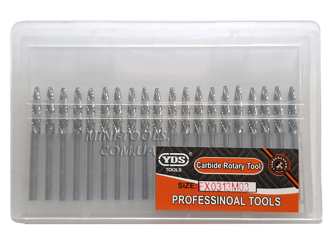 Набір фрез карбід вольфрам YDS Tools Тип-F 20шт. 3х3мм