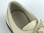Чоловіче взуття великих розмірів бежеві туфлі літні шкіряні Rosso Avangard Felicete Beige Perf Peas, фото 8
