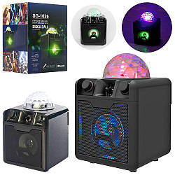 Портативна колонка SG-1626 зі світломузикою й диско-шаром