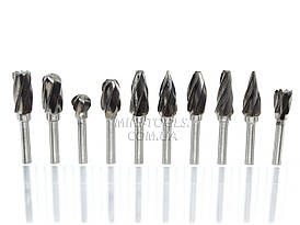 Шарошки по алюмінію (універсальні) 3х6мм 10 шт.