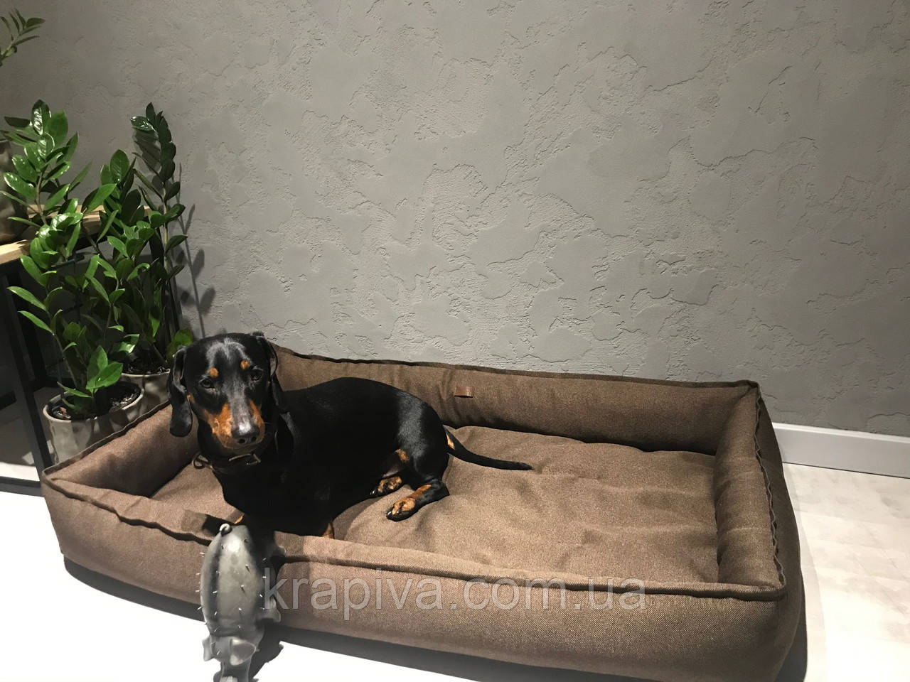 Лежанка для собаки, кота, лежак для собаки, кота, спальне місце МЕБЛЕВА ЗНОСОСТІЙКА ТКАНИНА, фото 1