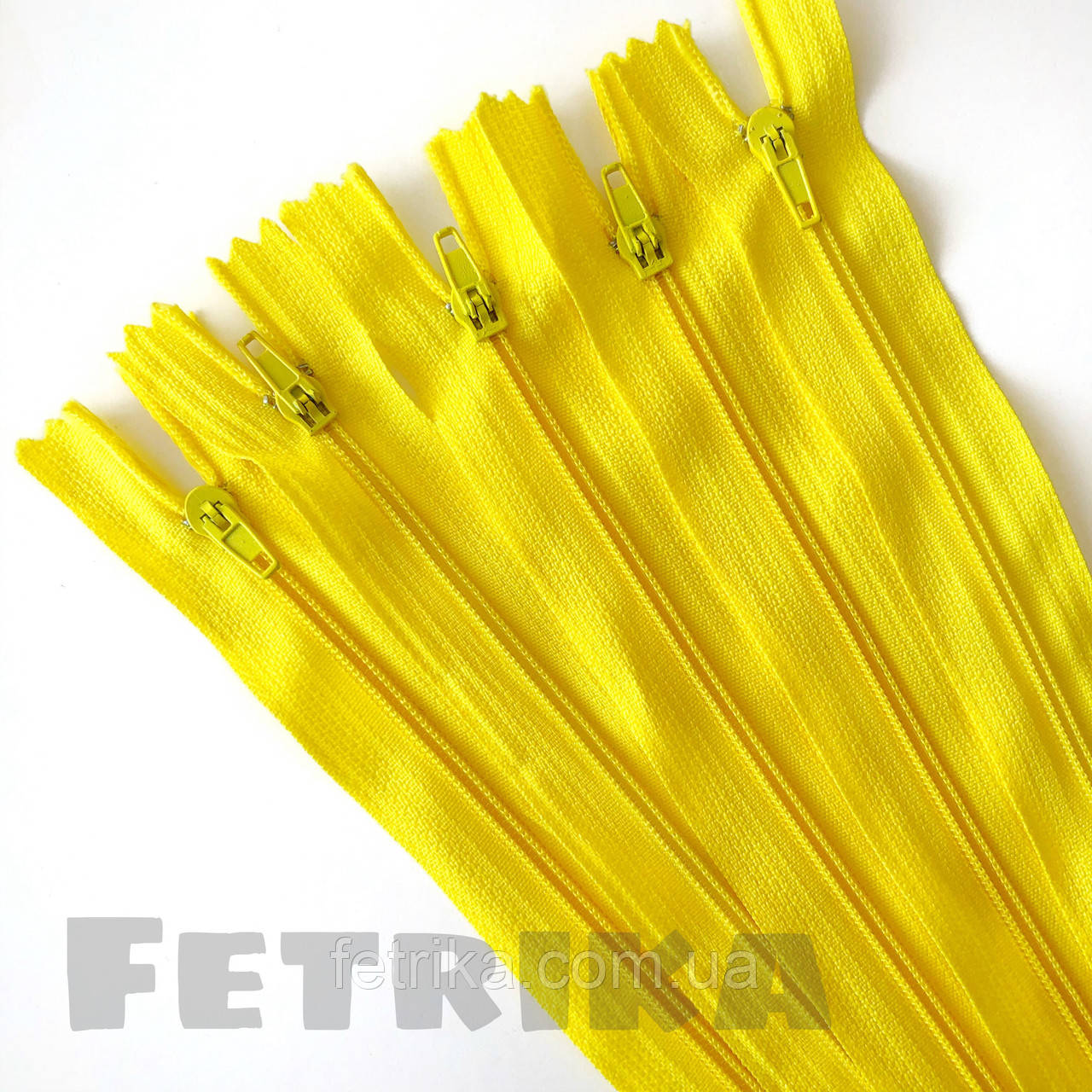 Блискавка спіральна спіднична 18 см, ЖОВТА. ТИП-3, фото 1