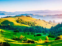 Фотошпалери панорамні вінілові на флізеліновій основі "Зелена долина"