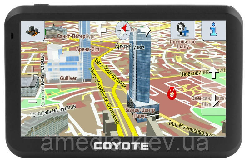 GPS навигатор COYOTE 528 MATE 5 дюймов RAM 128 mb ROM 4Gb с картами навигации - фото 4 - id-p1146141822