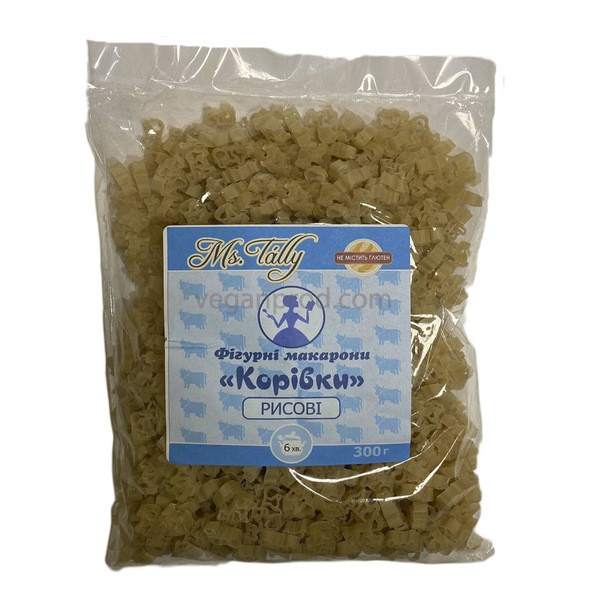 Рисові макарони "Корівки" без глютену, 300г Ms Tally