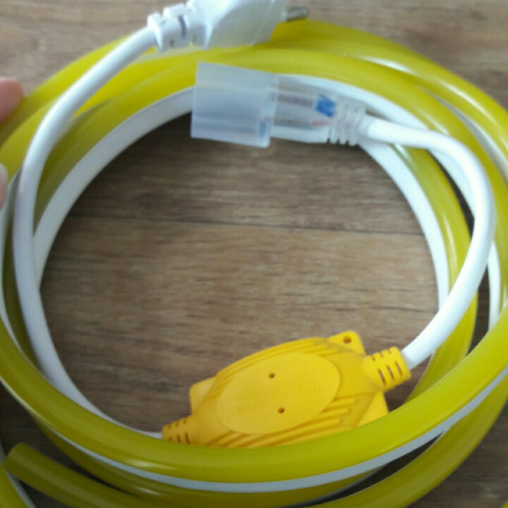 Комплект LED Neon 8х16мм 220v 3м + адаптер живлення Жовтий