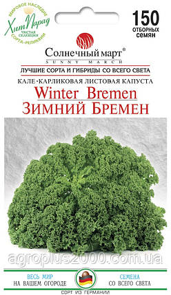 Насіння Капуста Листова Кале Зимовий Бремен 150 насінин Сонячний Март, фото 2