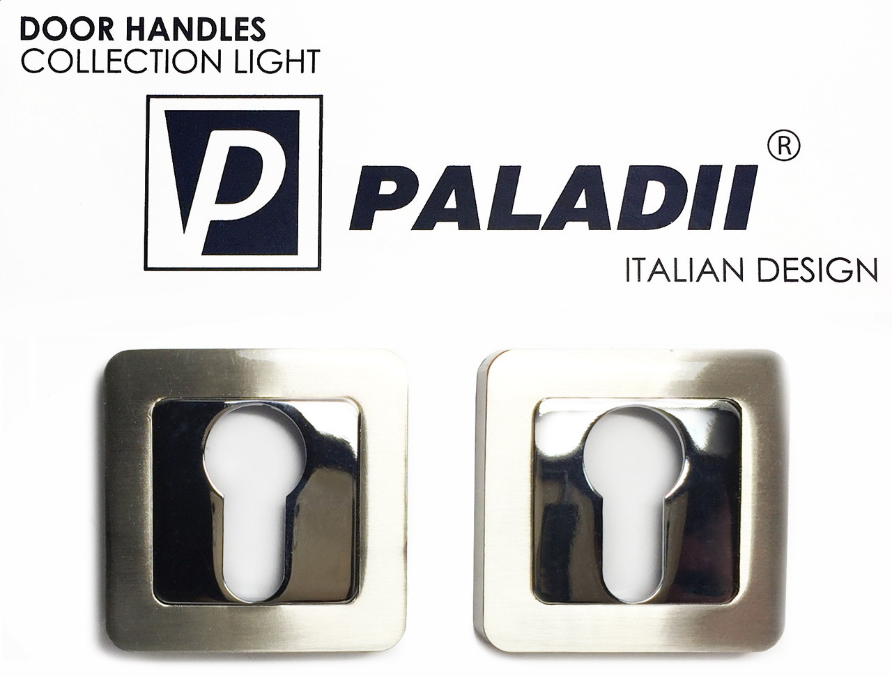 PALADII накладка під циллиндр квадратна SN/CP сатен/хром