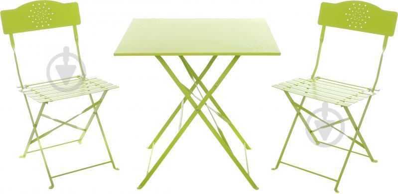 Комплект садових меблів із металу складаний (салатовий), фото 1
