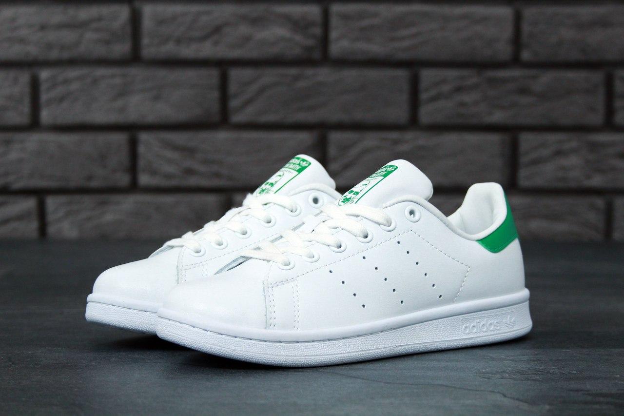 Кросівки Adidas Stan Smith White Green, кросівки адідас стен сміт, кросівки Adidas Stan Smith