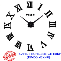 3D-Часы 130 см Najlepsi Cas (Чехия) Римские черные [Металл, пластик] настенные большие наклейки бескаркасные