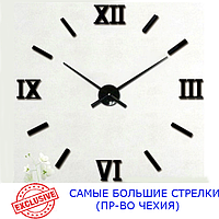 3D-Годинник 130 см Najlepsi Cas (Чехія) Римські2 чорні [Метал+пласт] настінні великі наклейки оригінальні