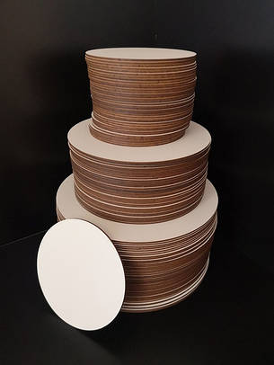 Посилена підкладка під торт кругла, біла 12см, фото 2