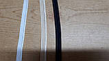 Гумка 8-мм оздоблювальна чорна з атласним краєм, колір червоний, білий, чорний, бежевий (відріз від 20 м), фото 3
