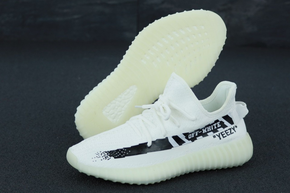 Чоловічі кросівки Adidas Yeezy Boost Off White, адідас ізі буст оф вайт