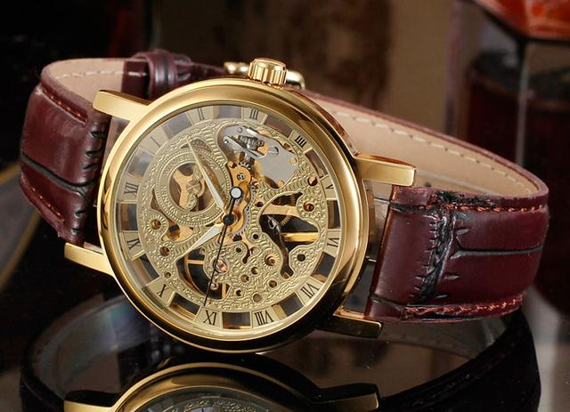 Мужские Механические Часы Winner Gold Без Автоподзавода Часы Скелетон ...