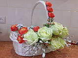 Великодній кошик з декором.Пасхальная корзина. Великодній декор. Кошик для пасти., фото 2