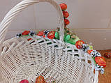 Великодній кошик з декором.Пасхальная корзина. Великодній декор. Кошик для пасти., фото 5