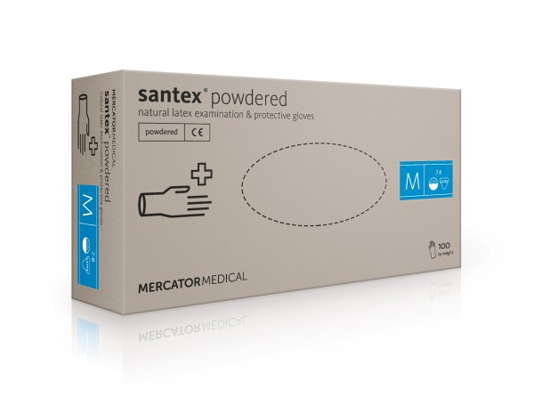 Рукавички латексні Santex 100 шт, розмір M